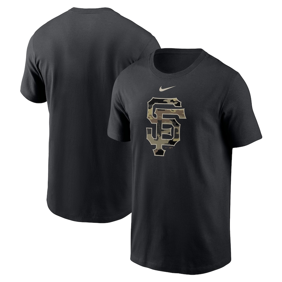 Men's San Francisco Giants Nike Black Team Camo Logo T-Shirt Men's San Francisco Giants Nike Black Team Camo Logo T-Shirt