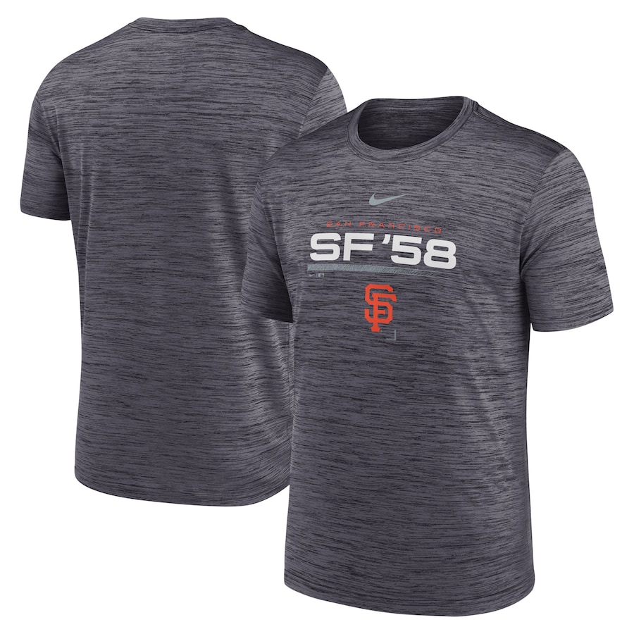 Men's San Francisco Giants Nike Black Wordmark Velocity Performance T-Shirt
