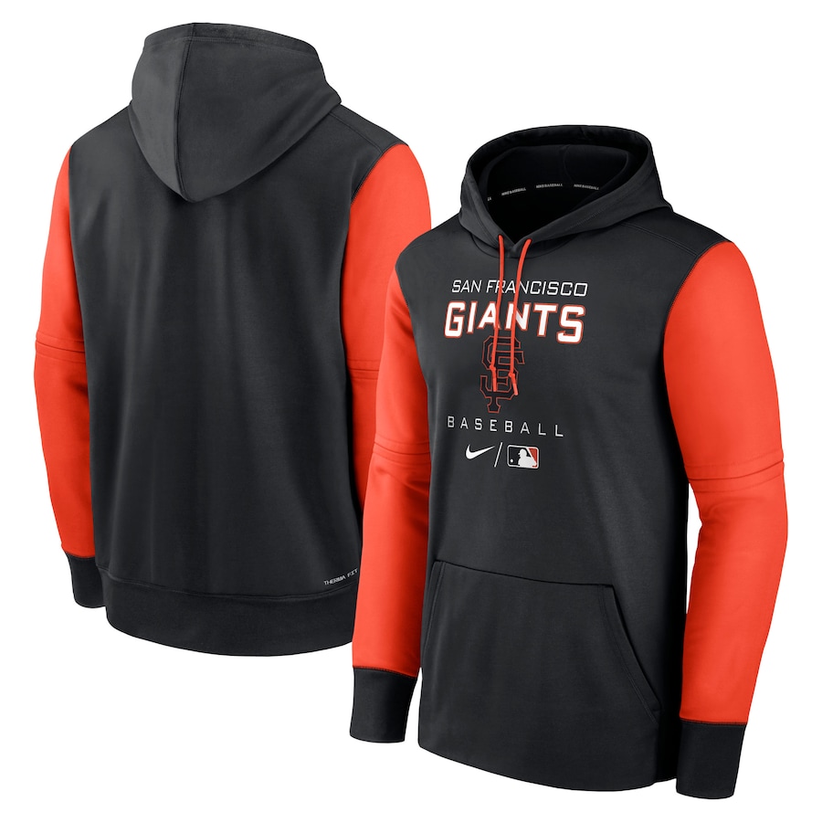 Men's San Francisco Giants Nike Black/Orange Authentic Collection Performance Hoodie Men's San Francisco Giants Nike Black/Orange Authentic Collection Performance Hoodie