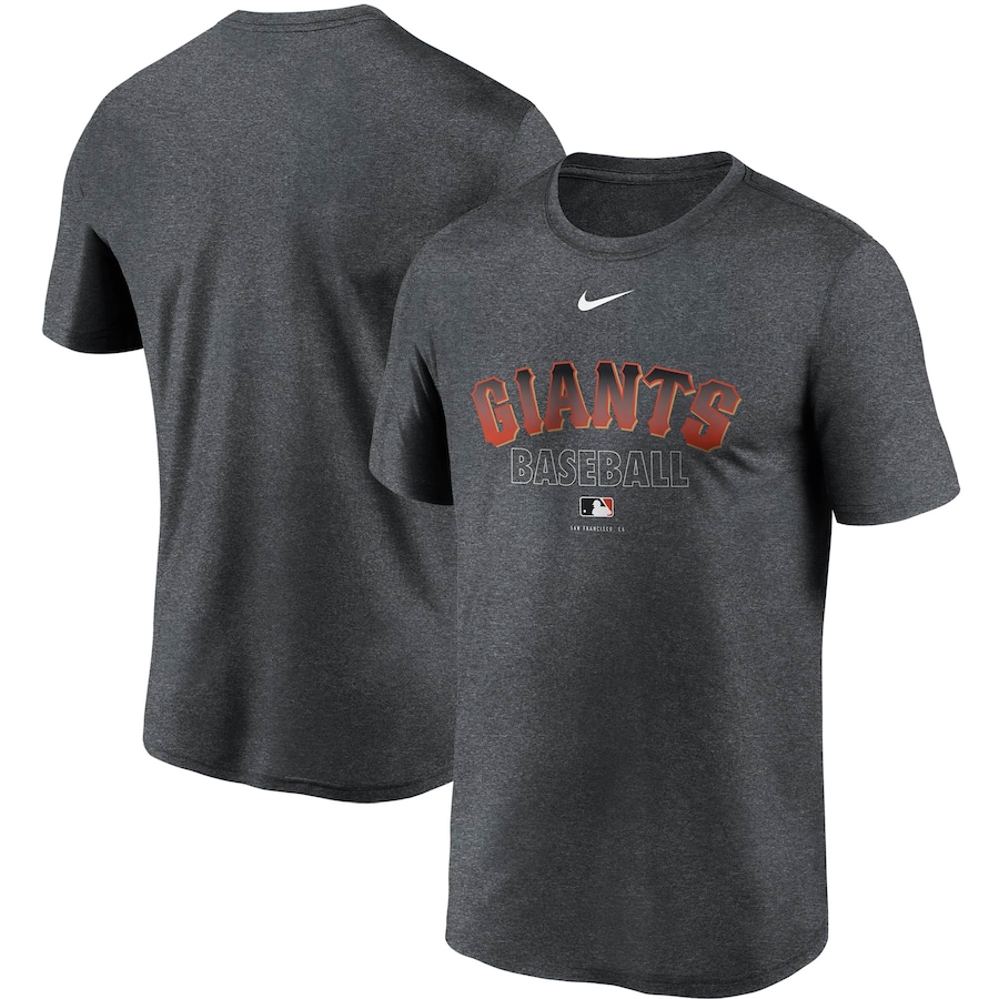 Men's San Francisco Giants Nike Charcoal Authentic Collection Legend Performance T-Shirt