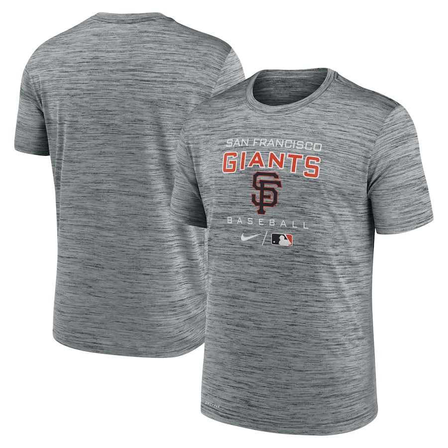 Men's San Francisco Giants Nike Charcoal Authentic Collection Velocity Practice Performance T-Shirt
