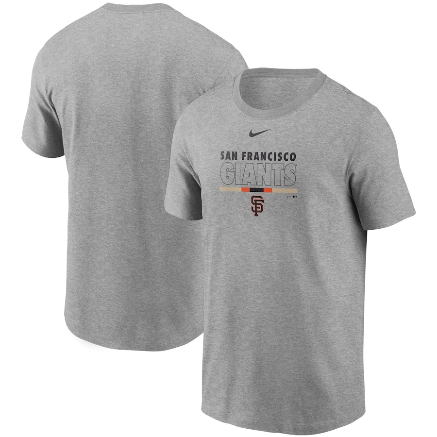 Men's San Francisco Giants Nike Gray Color Bar T-Shirt