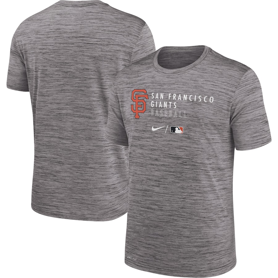 Men's San Francisco Giants Nike Heathered Gray Authentic Collection Velocity Practice Performance T-Shirt Men's San Francisco Giants Nike Heathered Gray Authentic Collection Velocity Practice Performance T-Shirt