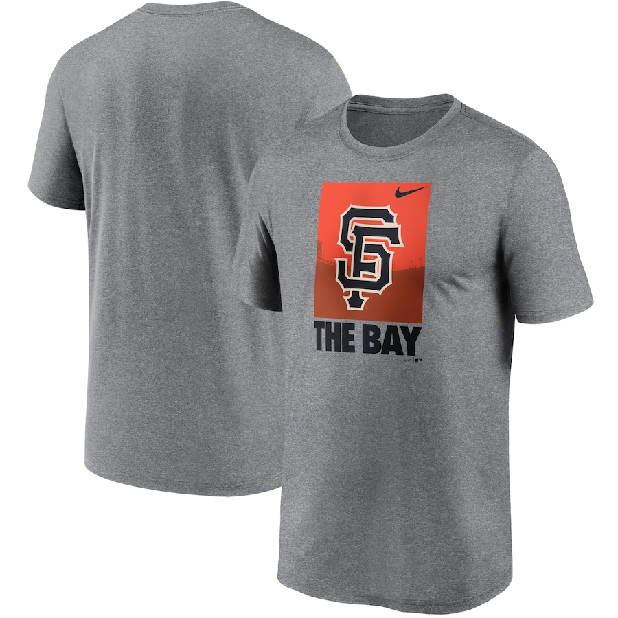 Men's San Francisco Giants Nike Heathered Gray Local Logo Legend T-Shirt Men's San Francisco Giants Nike Heathered Gray Local Logo Legend T-Shirt