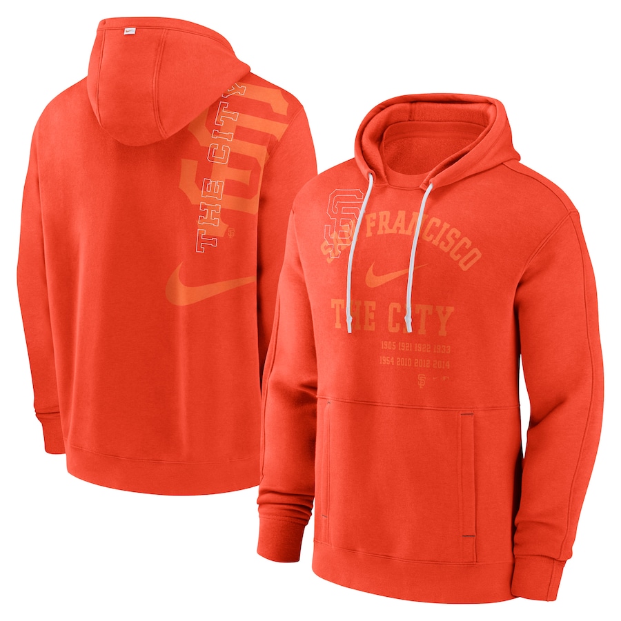 Men's San Francisco Giants Nike Orange Statement Ball Game Pullover Hoodie Men's San Francisco Giants Nike Orange Statement Ball Game Pullover Hoodie