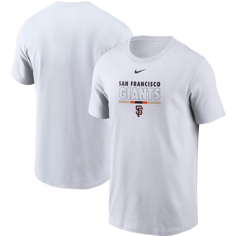 Men's San Francisco Giants Nike White Color Bar T-Shirt
