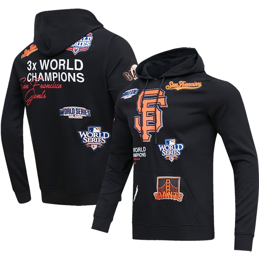 Men's San Francisco Giants Pro Standard Black Championship Pullover Hoodie Men's San Francisco Giants Pro Standard Black Championship Pullover Hoodie