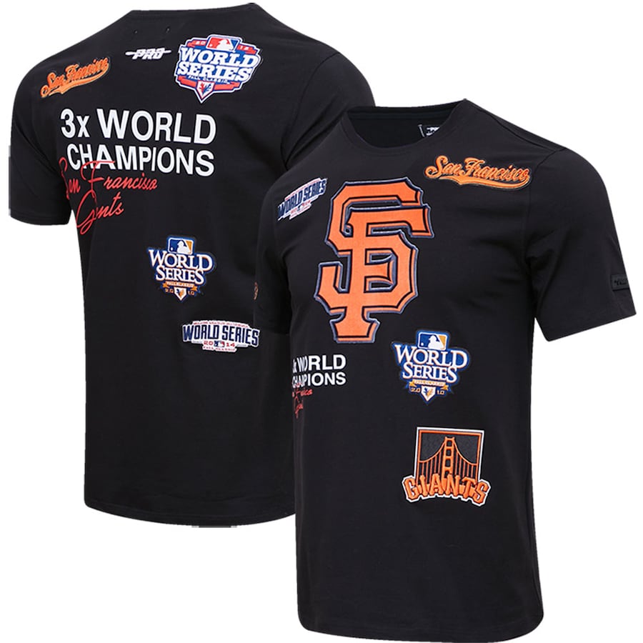 Men's San Francisco Giants Pro Standard Black Championship T-Shirt Men's San Francisco Giants Pro Standard Black Championship T-Shirt