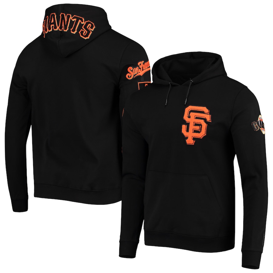 Men's San Francisco Giants Pro Standard Black Team Logo Pullover Hoodie Men's San Francisco Giants Pro Standard Black Team Logo Pullover Hoodie