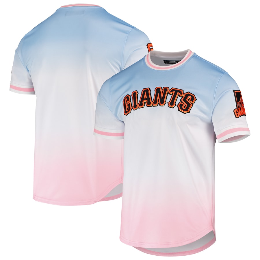 Men's San Francisco Giants Pro Standard Blue/Pink Ombre T-Shirt Men's San Francisco Giants Pro Standard Blue/Pink Ombre T-Shirt