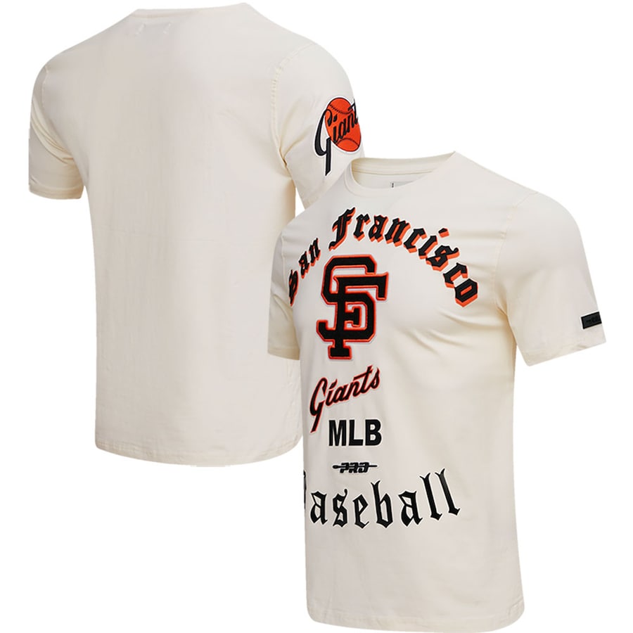 Men's San Francisco Giants Pro Standard Cream Cooperstown Collection Old English T-Shirt