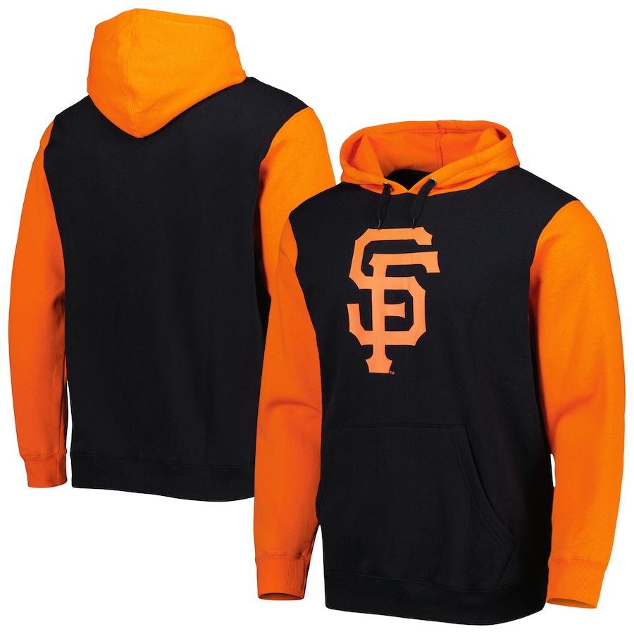 Men's San Francisco Giants Stitches Black/Orange Team Pullover Hoodie Men's San Francisco Giants Stitches Black/Orange Team Pullover Hoodie
