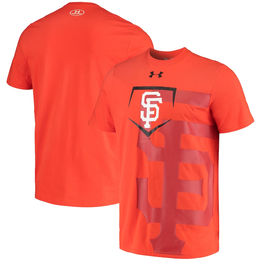Men's San Francisco Giants Under Armour Orange Double Logo Tri-Blend Performance T-Shirt Men's San Francisco Giants Under Armour Orange Double Logo Tri-Blend Performance T-Shirt