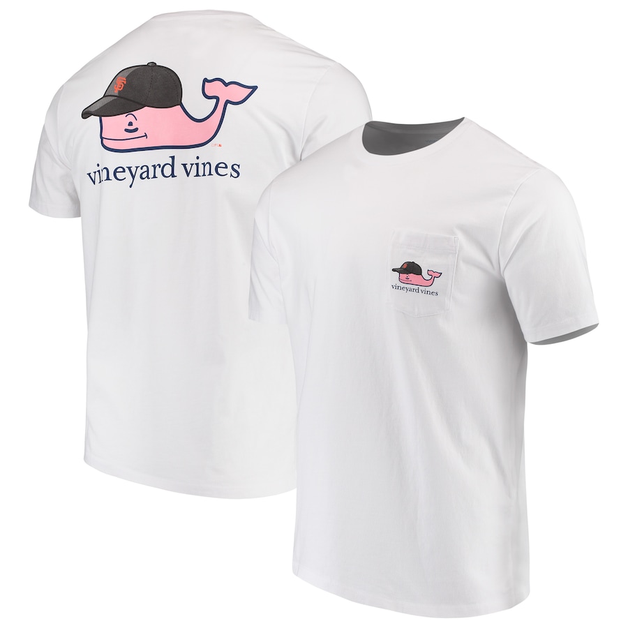 Men's San Francisco Giants Vineyard Vines White Baseball Cap T-Shirt Men's San Francisco Giants Vineyard Vines White Baseball Cap T-Shirt