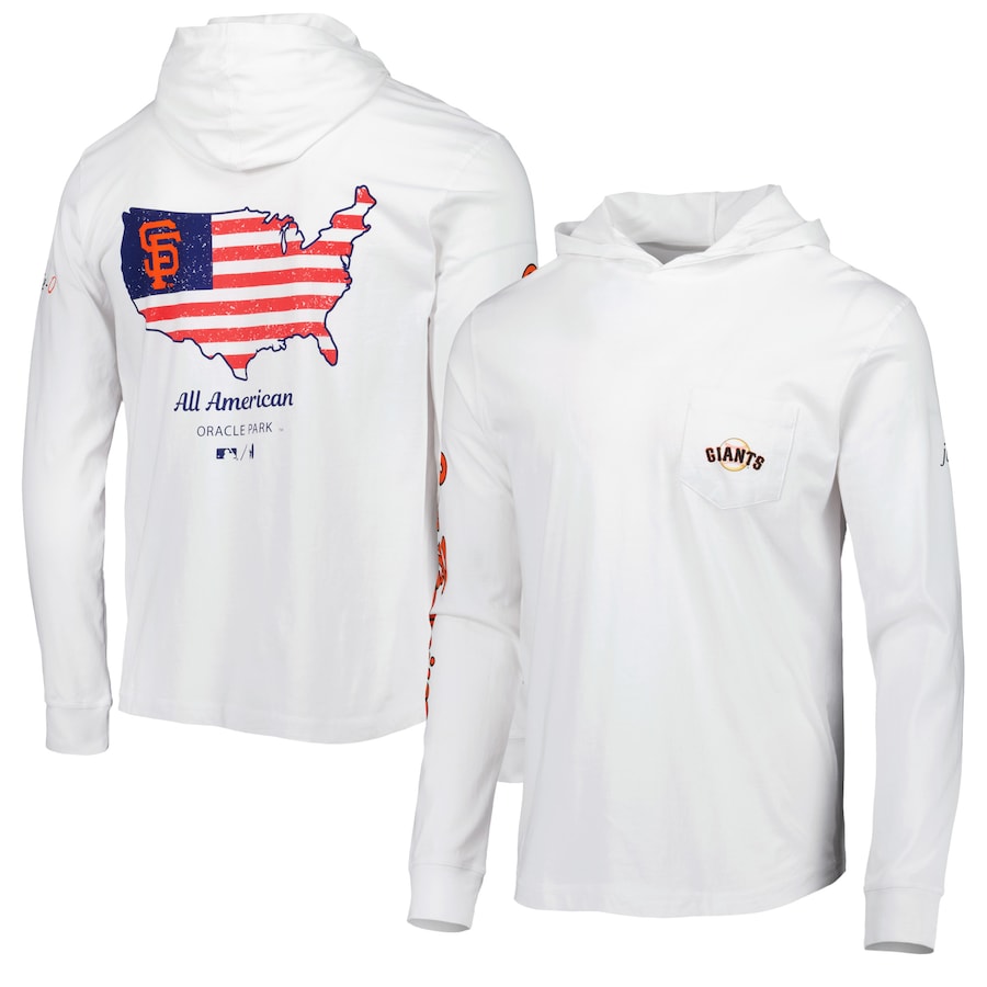 Men's San Francisco Giants johnnie-O White Edison Hoodie T-Shirt Men's San Francisco Giants johnnie-O White Edison Hoodie T-Shirt