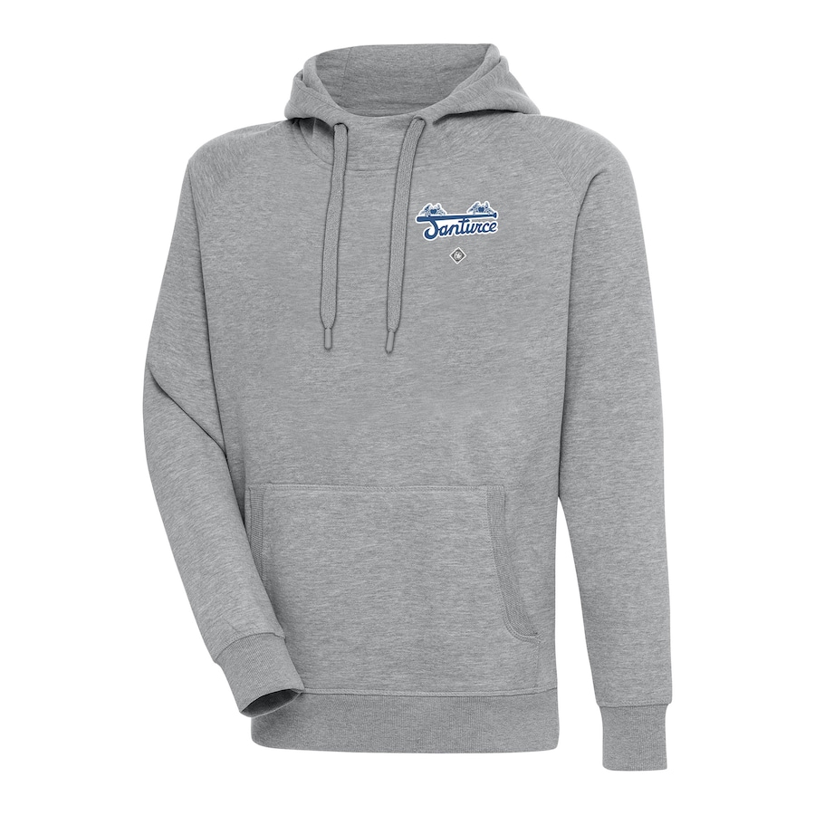 Men's Santurce Cangrejeros Antigua Heather Gray Victory Pullover Hoodie
