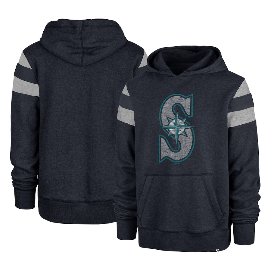 Men's Seattle Mariners '47 Navy Premier Nico Pullover Hoodie Men's Seattle Mariners '47 Navy Premier Nico Pullover Hoodie