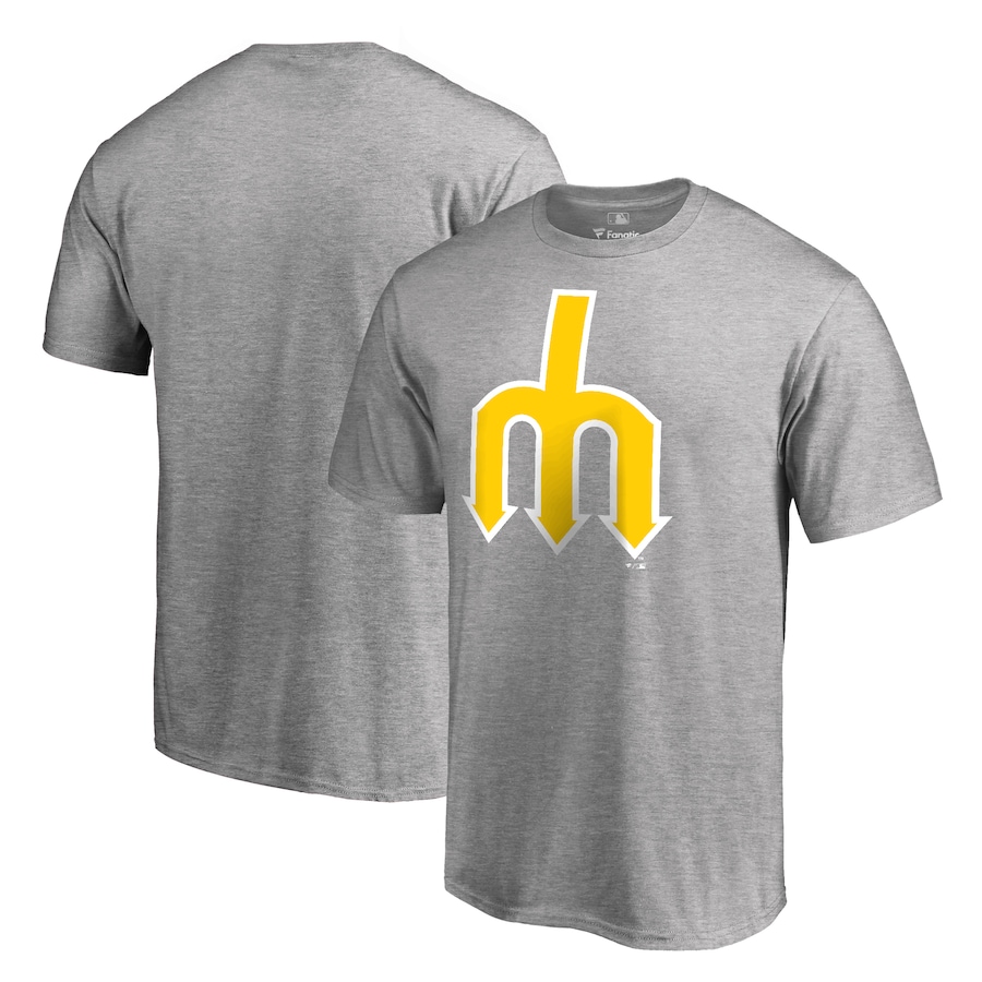 Men's Seattle Mariners Ash Cooperstown Collection Forbes T-Shirt Men's Seattle Mariners Ash Cooperstown Collection Forbes T-Shirt