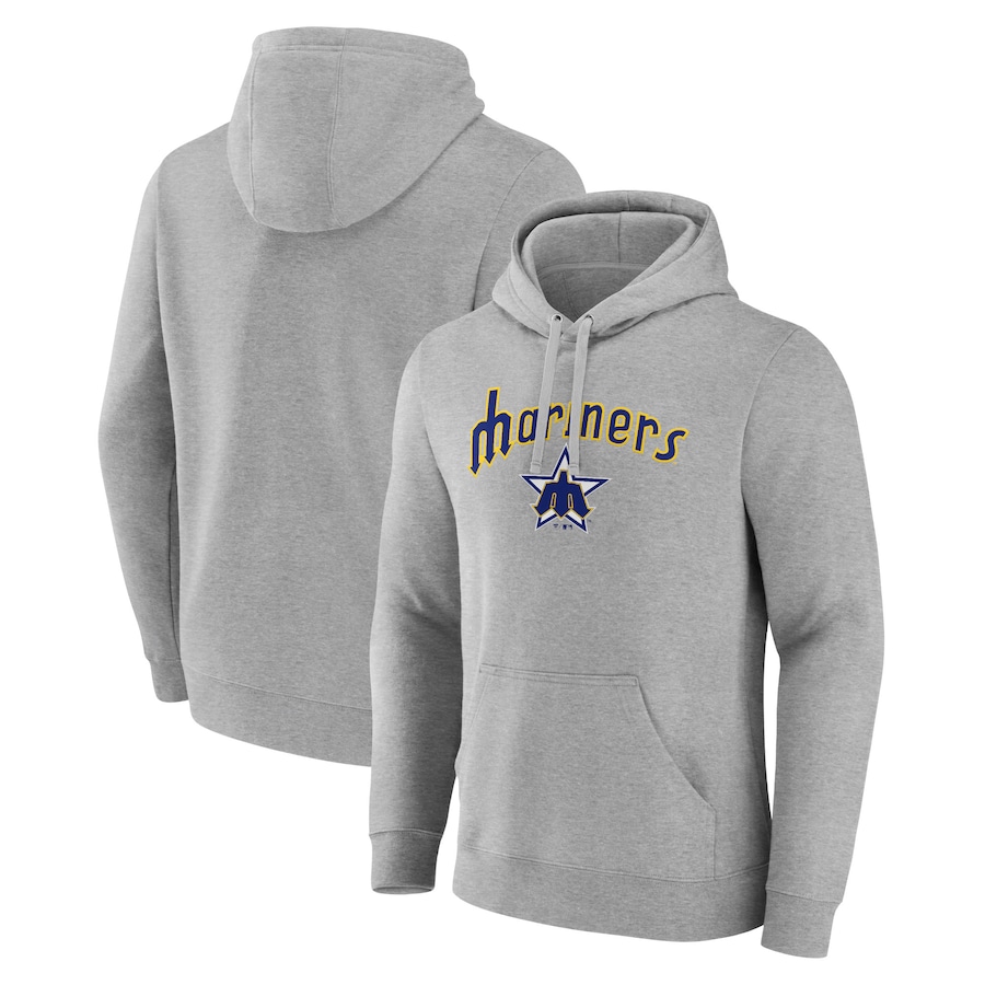 Men's Seattle Mariners Gray Wahconah Pullover Hoodie