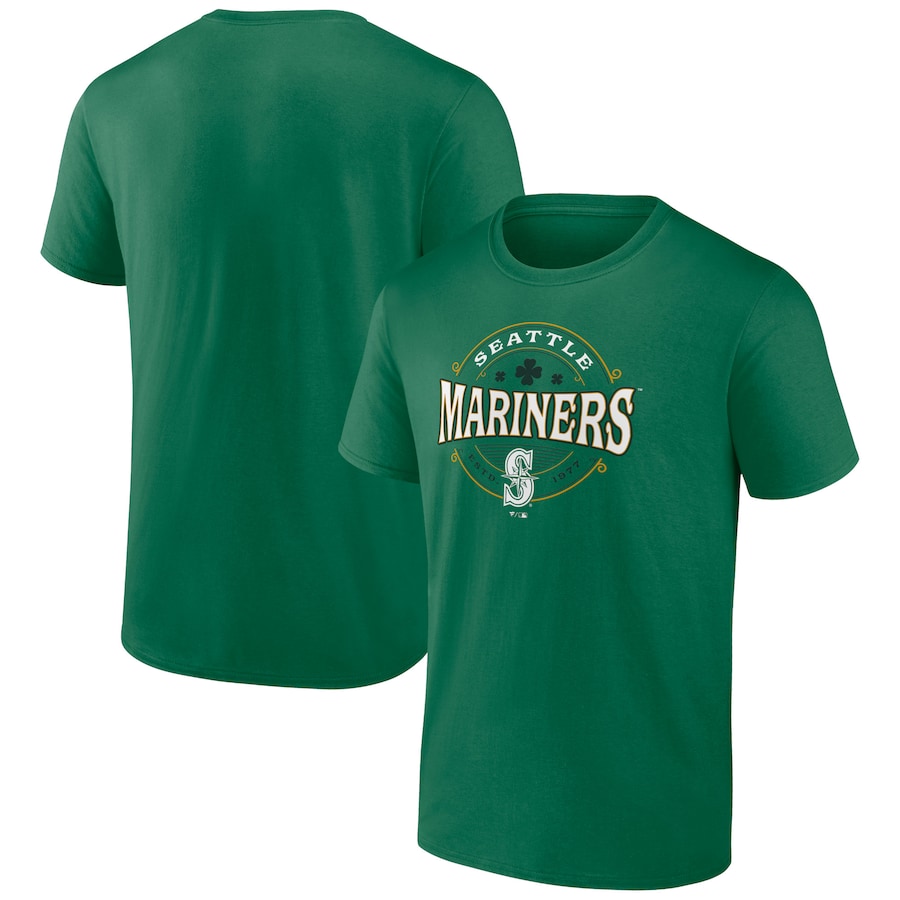 Men's Seattle Mariners Kelly Green St. Patrick's Day Lucky T-Shirt