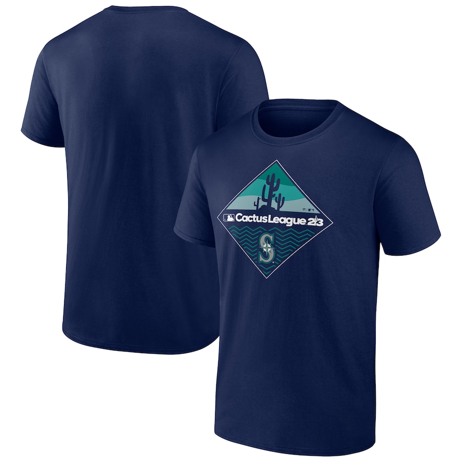 Men's Seattle Mariners Navy 2023 MLB Spring Training Diamond T-Shirt Men's Seattle Mariners Navy 2023 MLB Spring Training Diamond T-Shirt