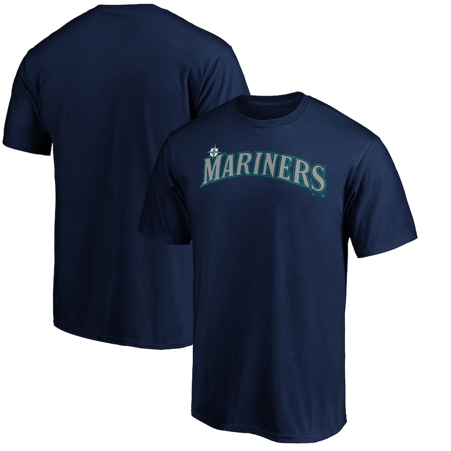 Men's Seattle Mariners Navy Official Wordmark Team T-Shirt