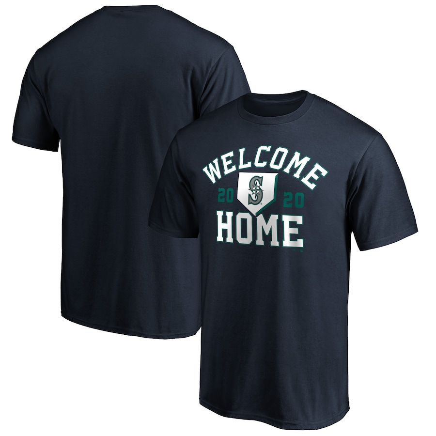 Men's Seattle Mariners Navy Welcome Home T-Shirt Men's Seattle Mariners Navy Welcome Home T-Shirt