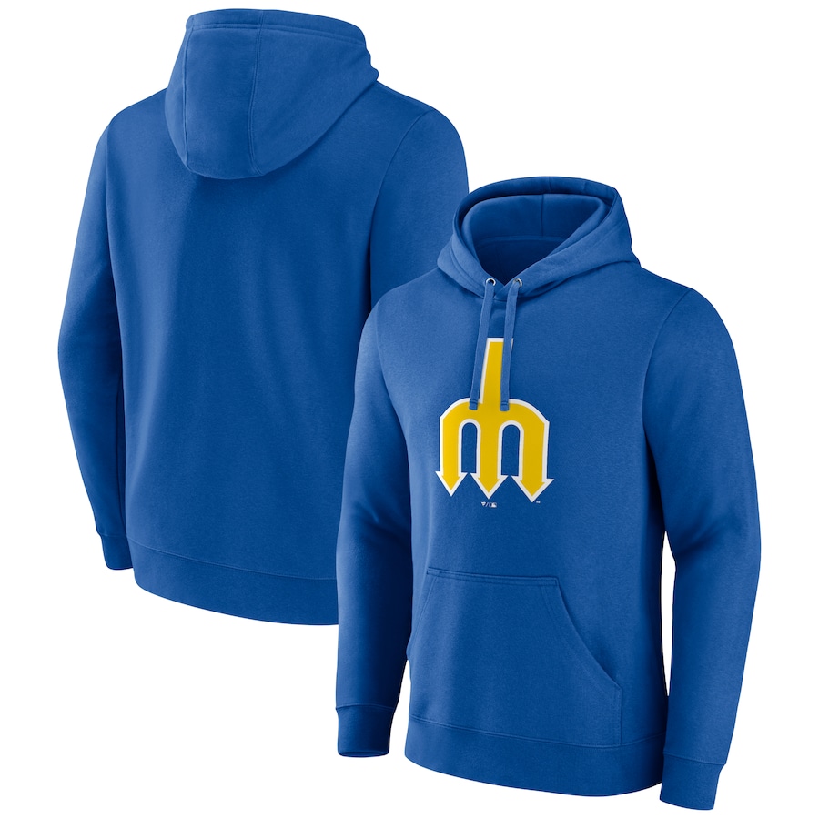 Men's Seattle Mariners Royal Cooperstown Collection Pullover Hoodie Men's Seattle Mariners Royal Cooperstown Collection Pullover Hoodie