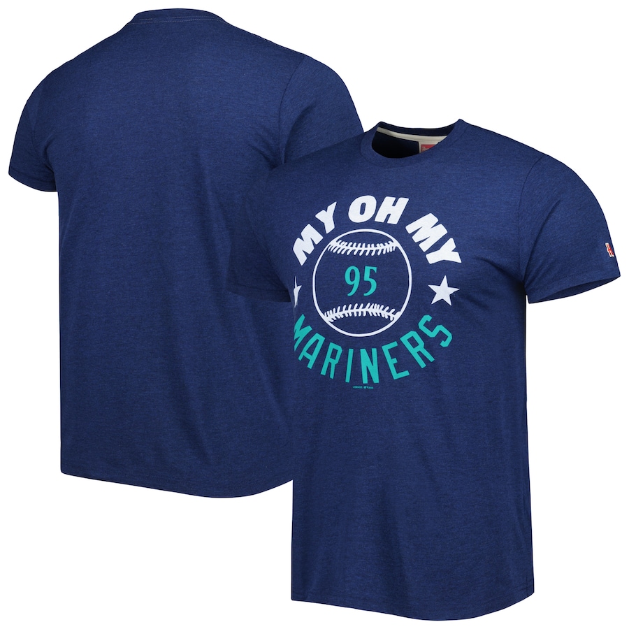 Men's Seattle Mariners Homage Navy Hyper Local Tri-Blend T-Shirt Men's Seattle Mariners Homage Navy Hyper Local Tri-Blend T-Shirt