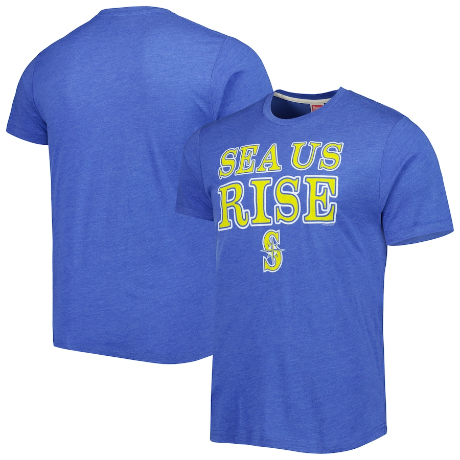 Men's Seattle Mariners Homage Royal Hyper Local Tri-Blend T-Shirt Men's Seattle Mariners Homage Royal Hyper Local Tri-Blend T-Shirt