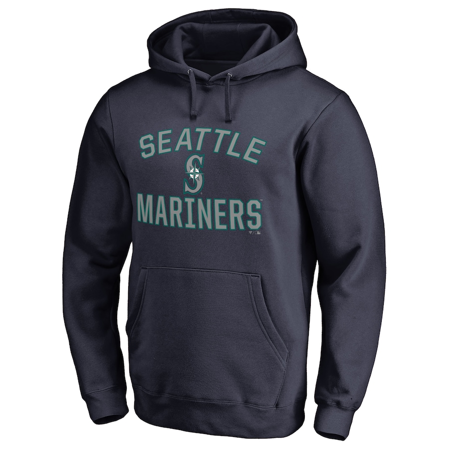 Men's Seattle Mariners Navy Victory Arch Pullover Hoodie