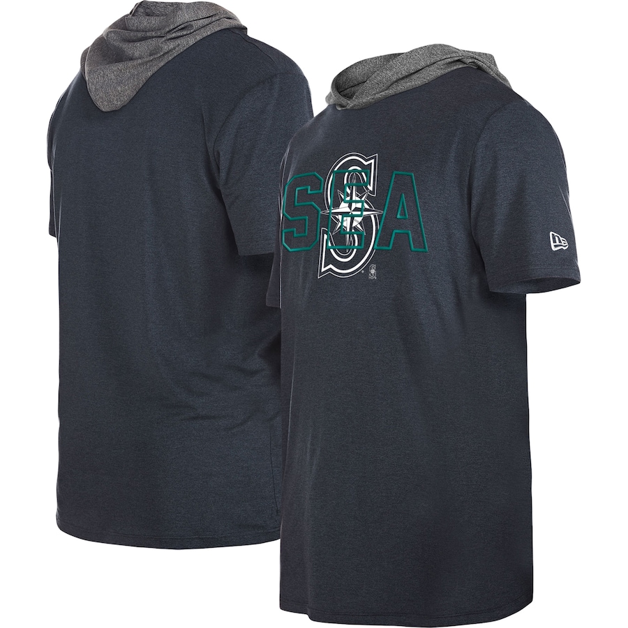 Men's Seattle Mariners New Era Navy Team Hoodie T-Shirt Men's Seattle Mariners New Era Navy Team Hoodie T-Shirt