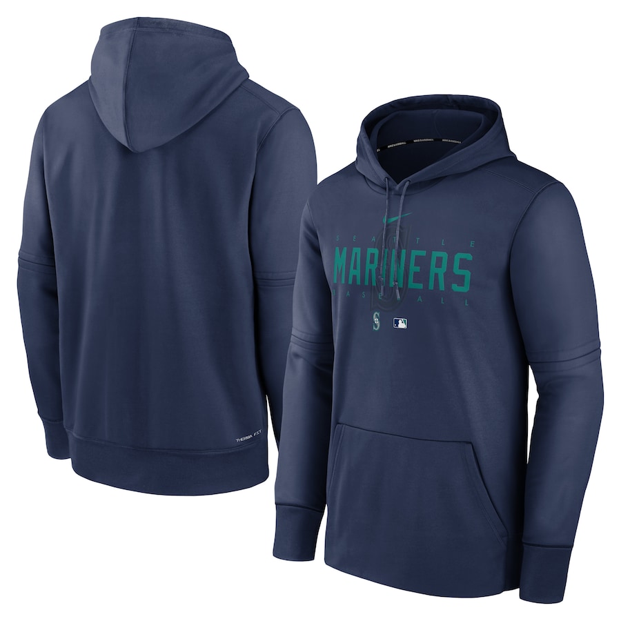 Men's Seattle Mariners Nike Navy Authentic Collection Pregame Performance Pullover Hoodie Men's Seattle Mariners Nike Navy Authentic Collection Pregame Performance Pullover Hoodie