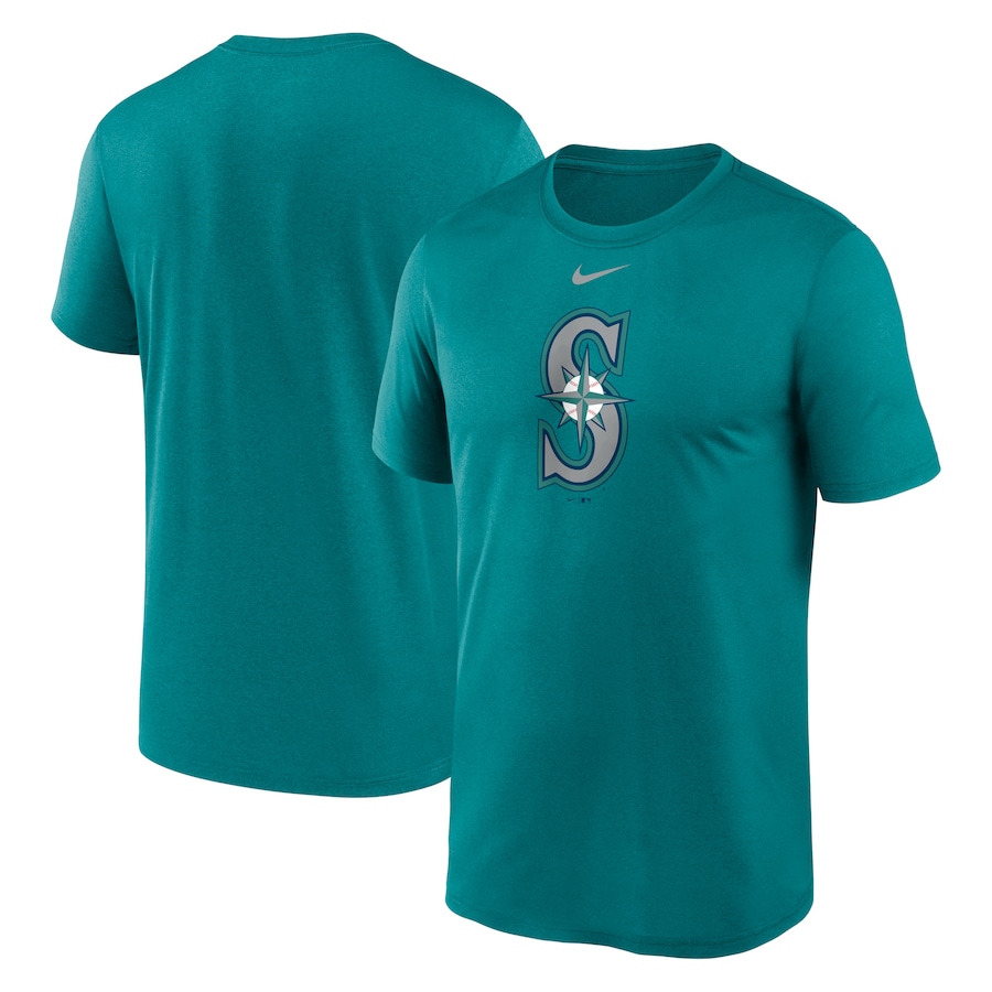 Men's Seattle Mariners Nike Teal New Legend Logo T-Shirt Men's Seattle Mariners Nike Teal New Legend Logo T-Shirt