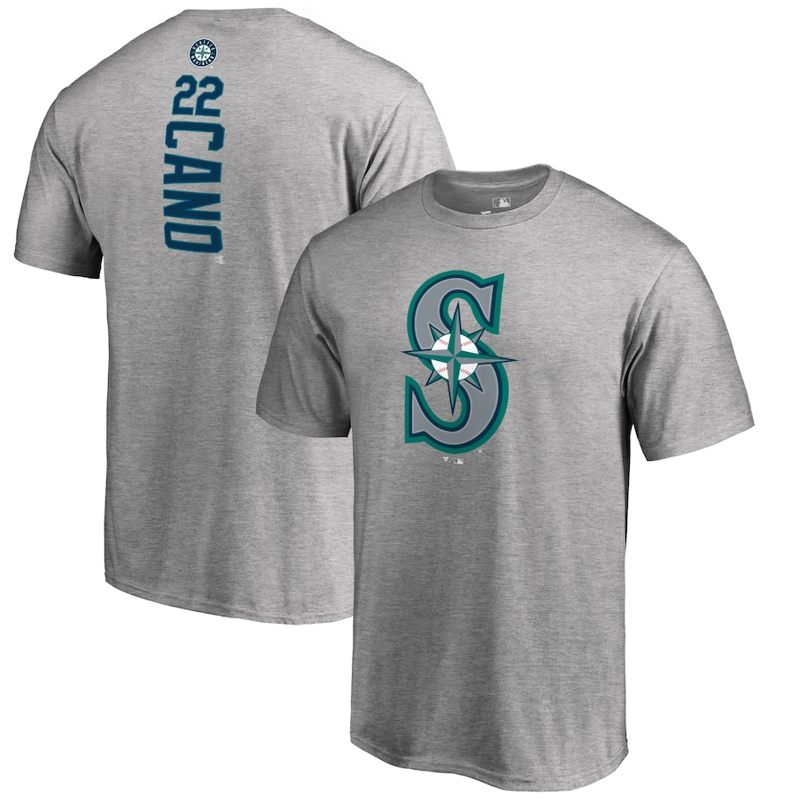Men's Seattle Mariners Robinson Cano Ash Backer T-Shirt