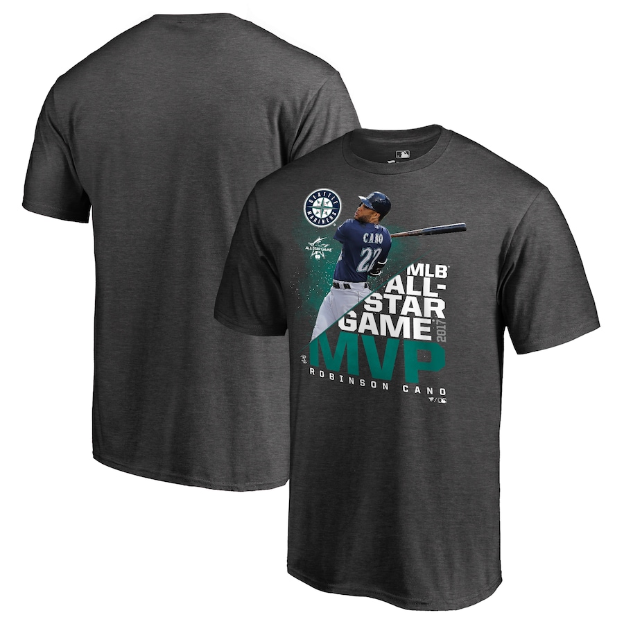 Men's Seattle Mariners Robinson Cano Heather Gray 2017 MLB All-Star Game MVP T-Shirt