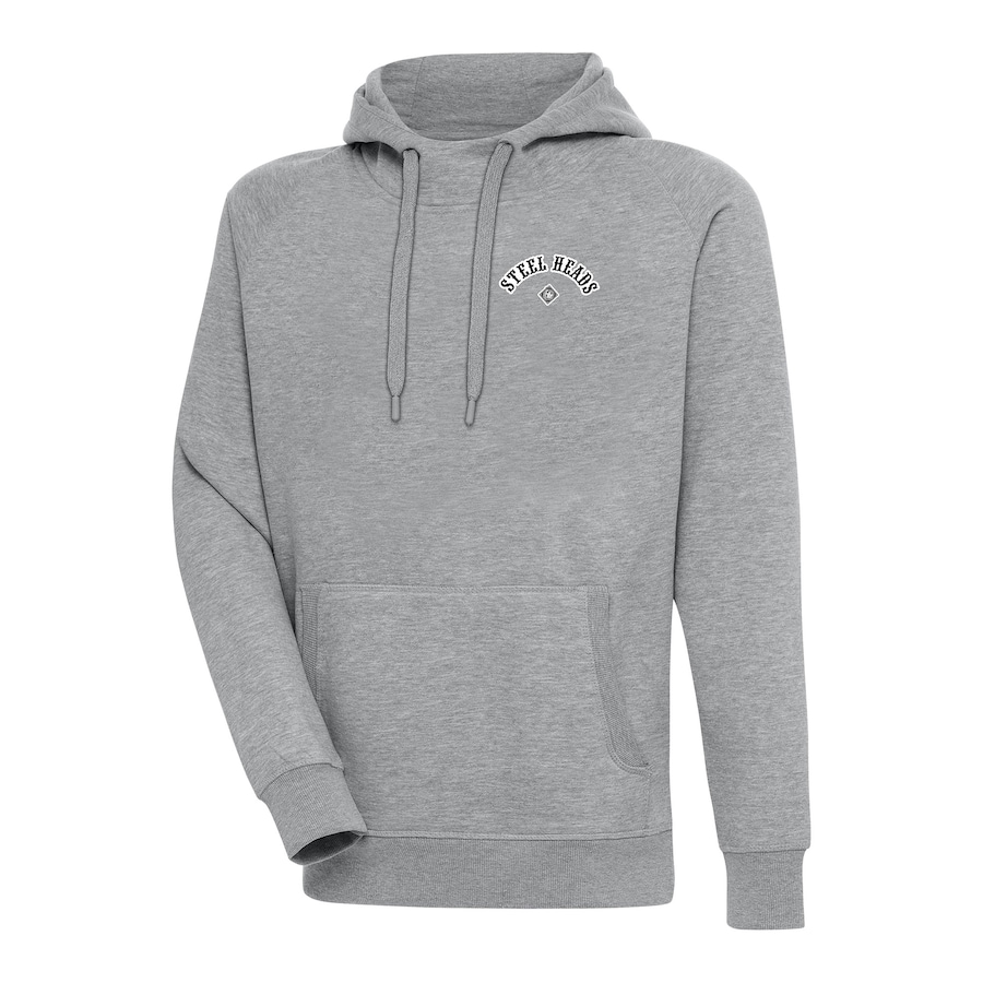 Men's Seattle Steelheads Antigua Heather Gray Victory Pullover Hoodie Men's Seattle Steelheads Antigua Heather Gray Victory Pullover Hoodie