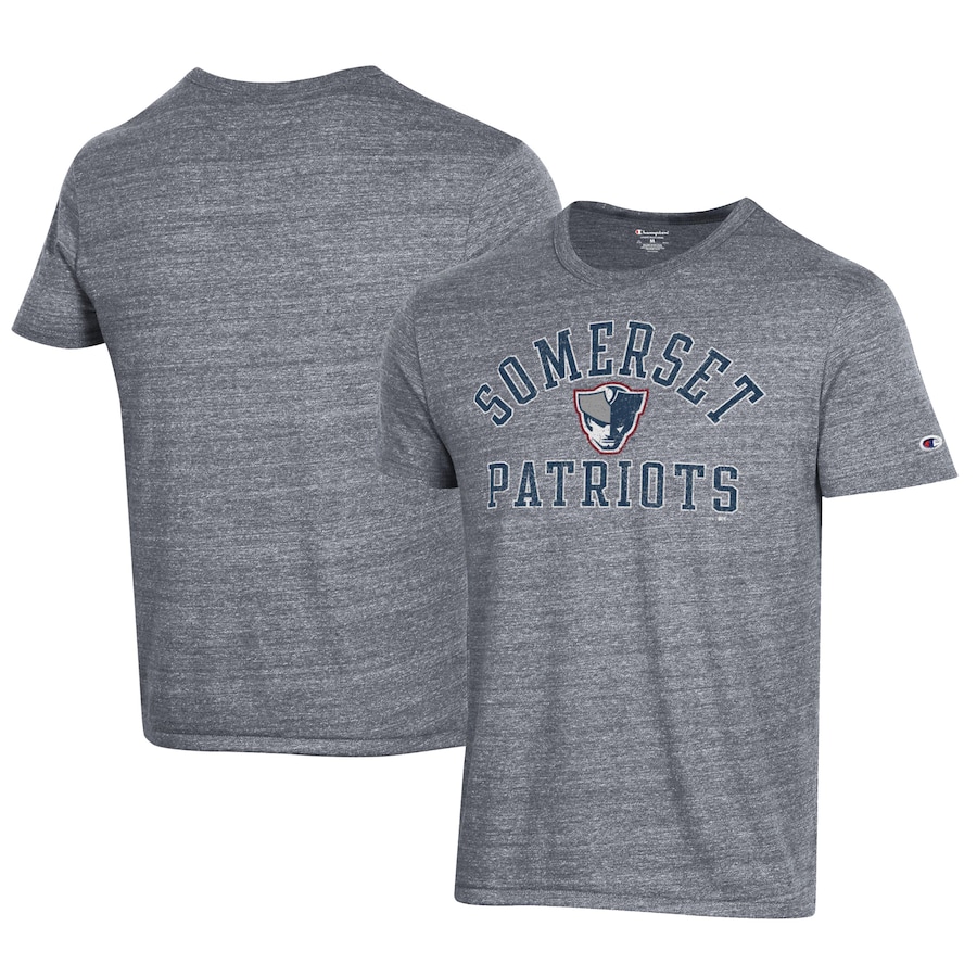 Men's Somerset Patriots Champion Gray Ultimate Tri-Blend T-Shirt Men's Somerset Patriots Champion Gray Ultimate Tri-Blend T-Shirt