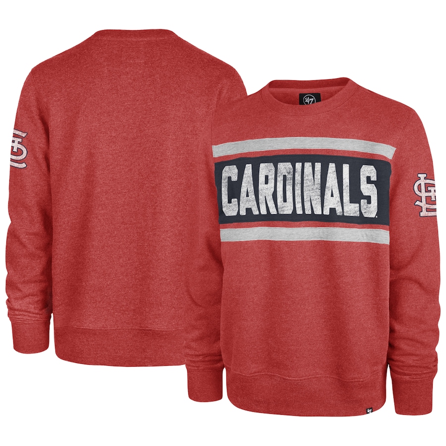 Men's St. Louis Cardinals '47 Red Bypass Tribeca Pullover Sweatshirt