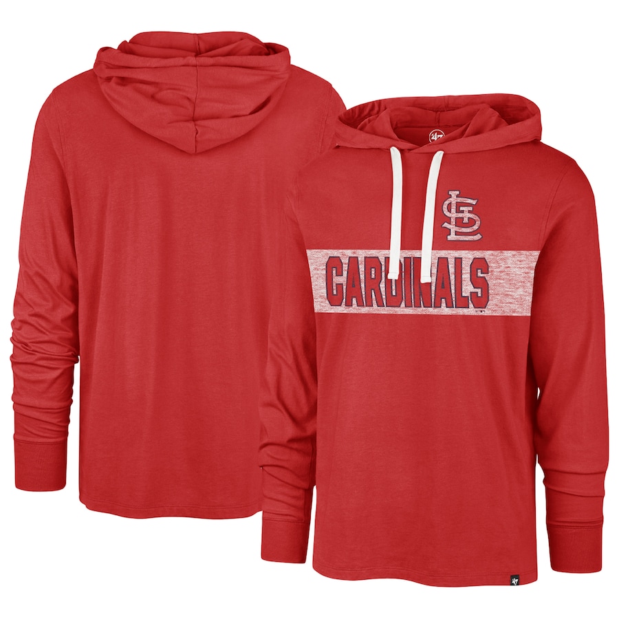 Men's St. Louis Cardinals '47 Red Field Franklin Pullover Hoodie Men's St. Louis Cardinals '47 Red Field Franklin Pullover Hoodie