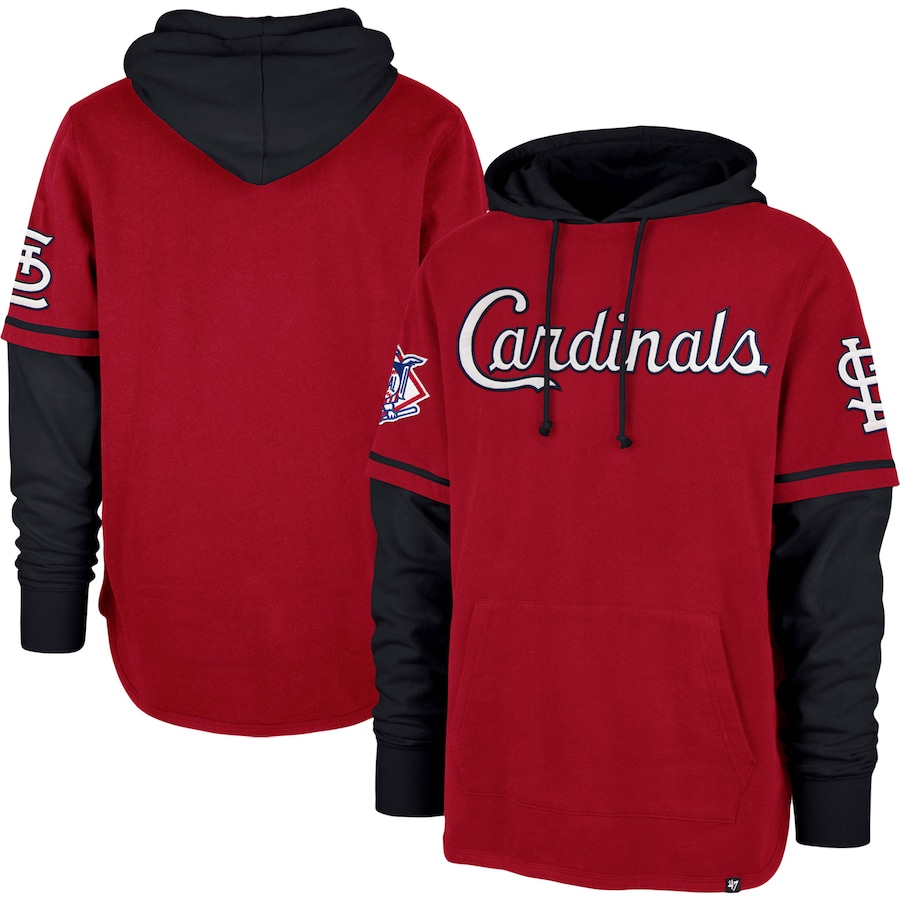 Men's St. Louis Cardinals '47 Red Trifecta Shortstop Pullover Hoodie