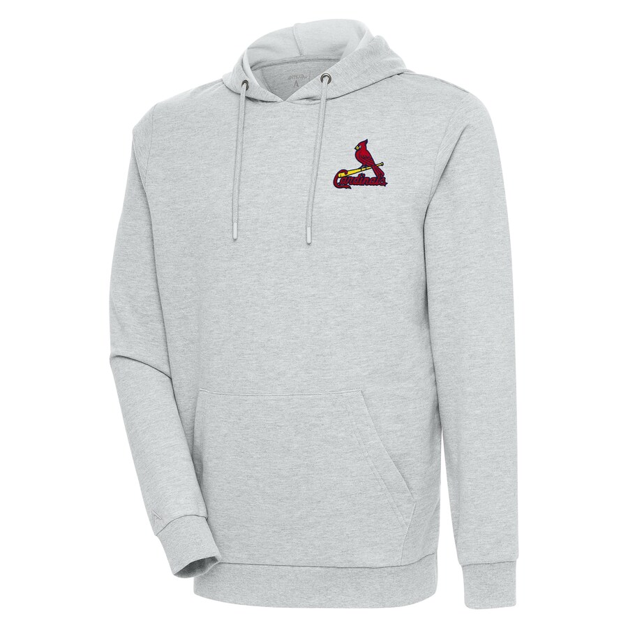 Men's St. Louis Cardinals Antigua Heather Gray Action Pullover Hoodie