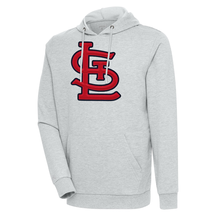 Men's St. Louis Cardinals Antigua Heather Gray Action Pullover Hoodie