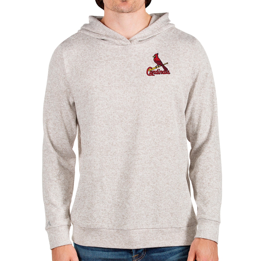 Men's St. Louis Cardinals Antigua Oatmeal Absolute Pullover Hoodie