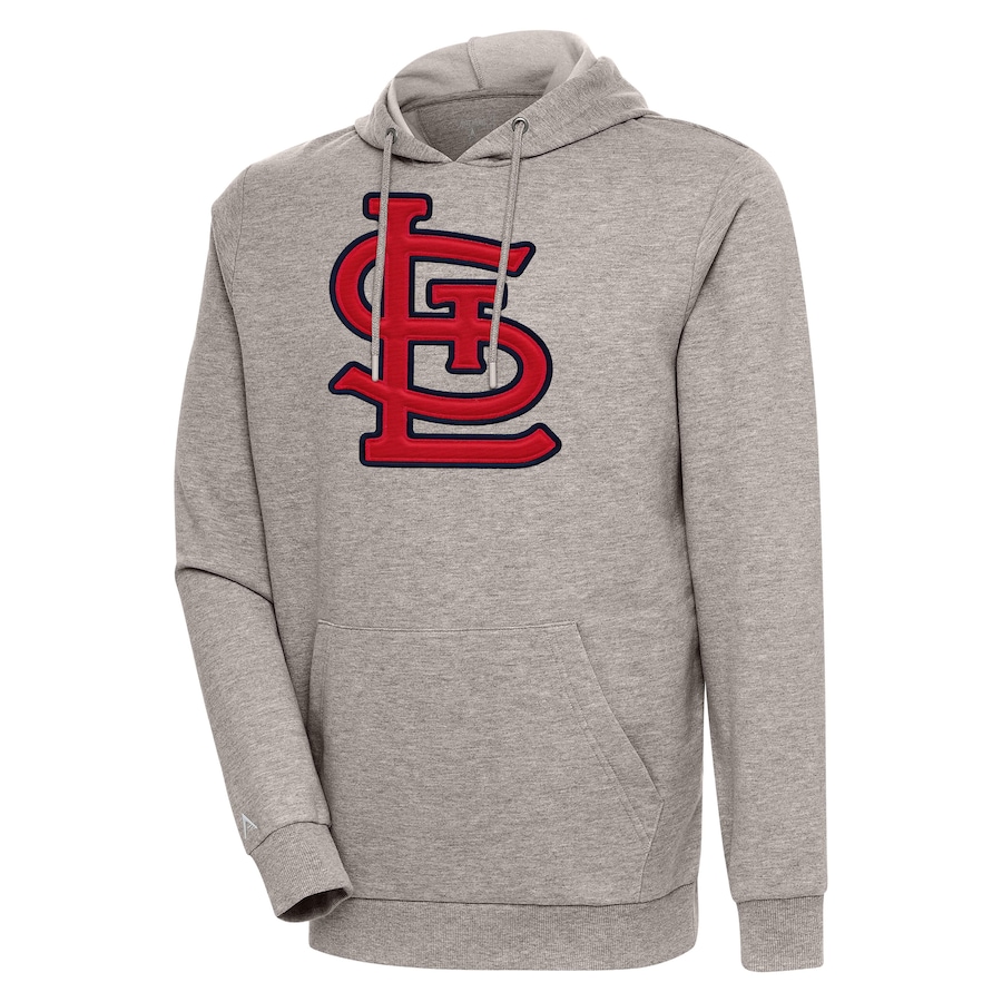 Men's St. Louis Cardinals Antigua Oatmeal Action Pullover Hoodie