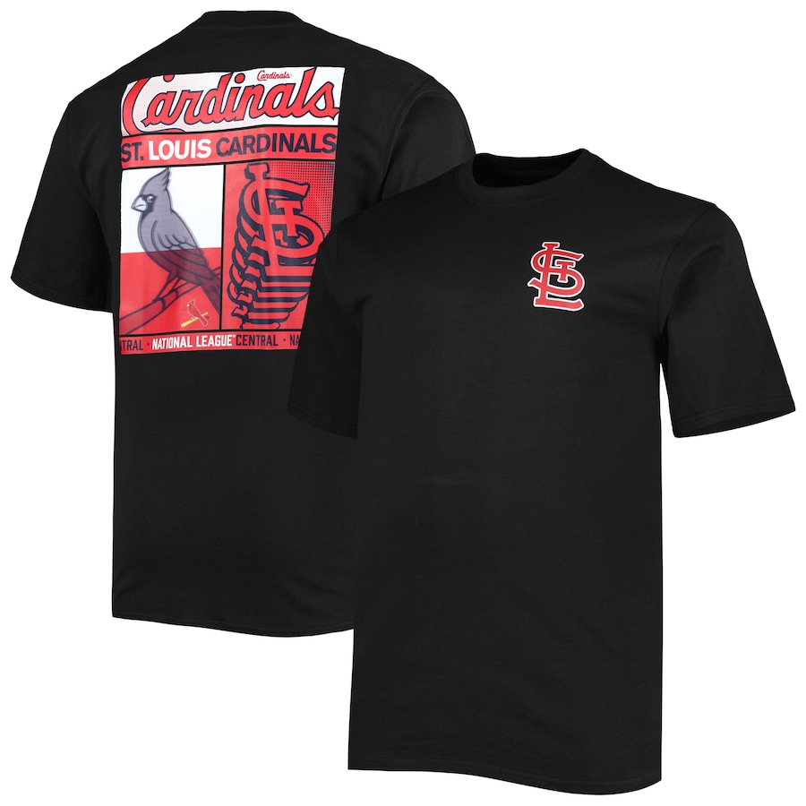 Men's St. Louis Cardinals Black Two-Sided T-Shirt