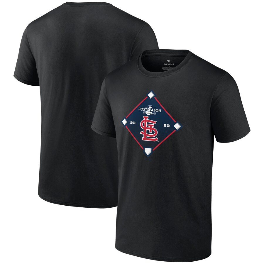 Men's St. Louis Cardinals Black 2022 Postseason T-Shirt