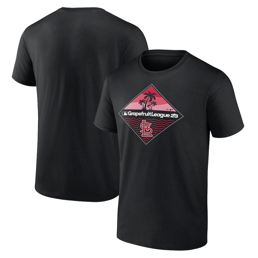 Men's St. Louis Cardinals Black 2023 MLB Spring Training Diamond T-Shirt