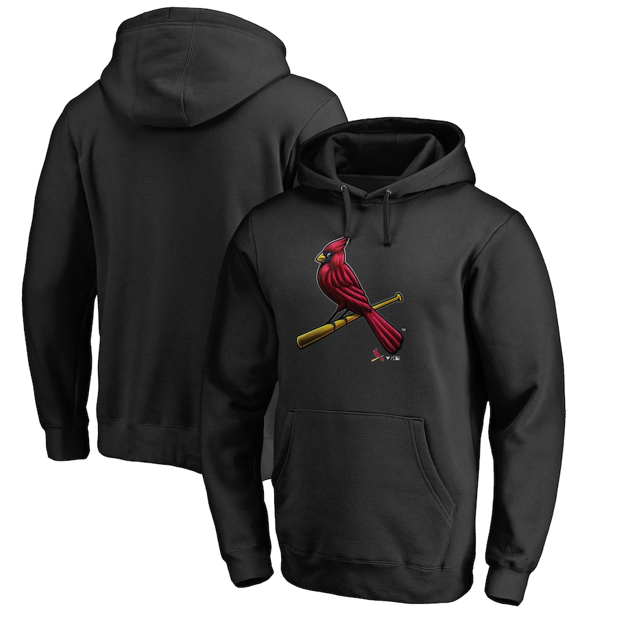 Men's St. Louis Cardinals Black Midnight Mascot Pullover Hoodie Men's St. Louis Cardinals Black Midnight Mascot Pullover Hoodie