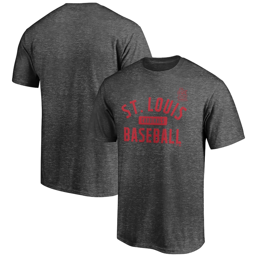 Men's St. Louis Cardinals Charcoal Team Primary Pill T-Shirt